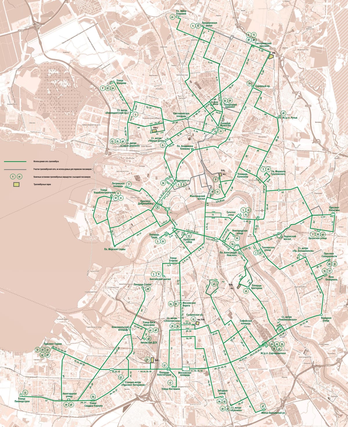 圣彼得堡电车站地图