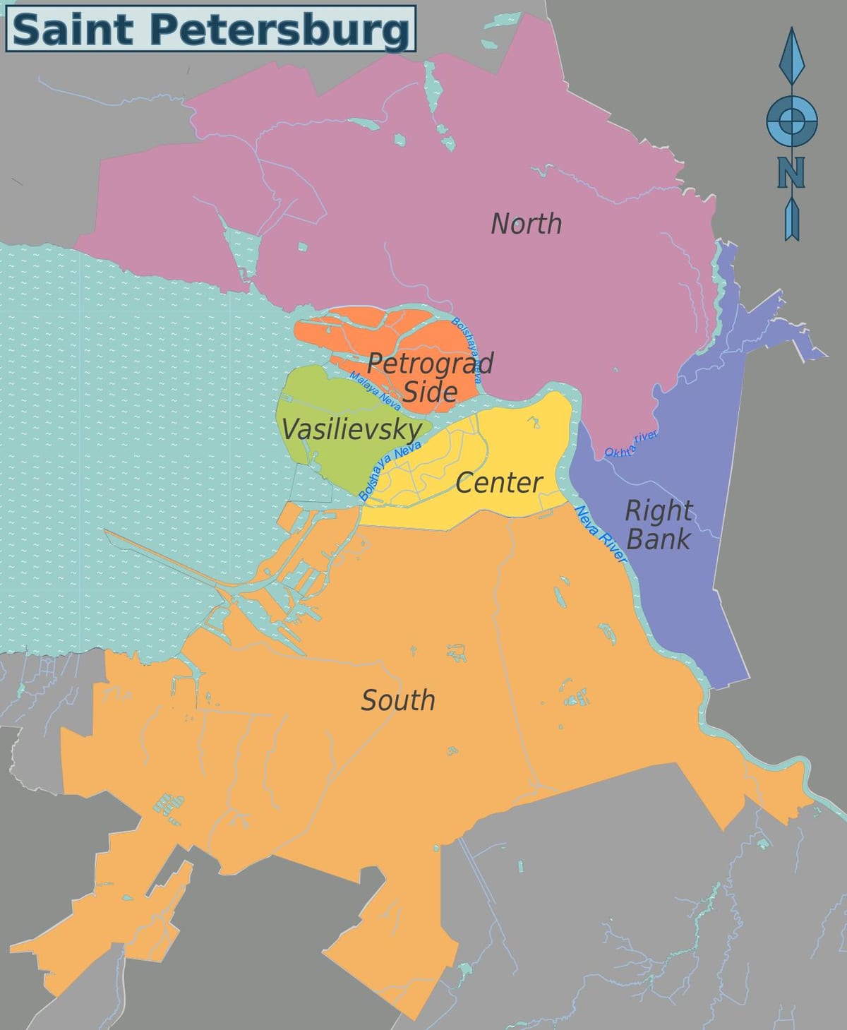 圣彼得堡街区地图